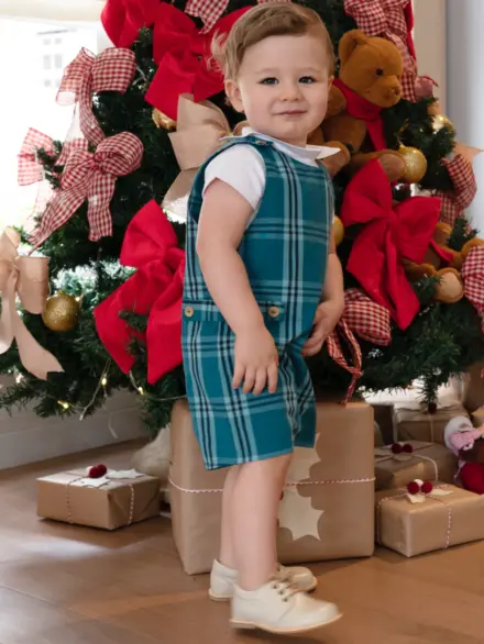 MACACÃO BAMBINO XADREZ VERDE 2