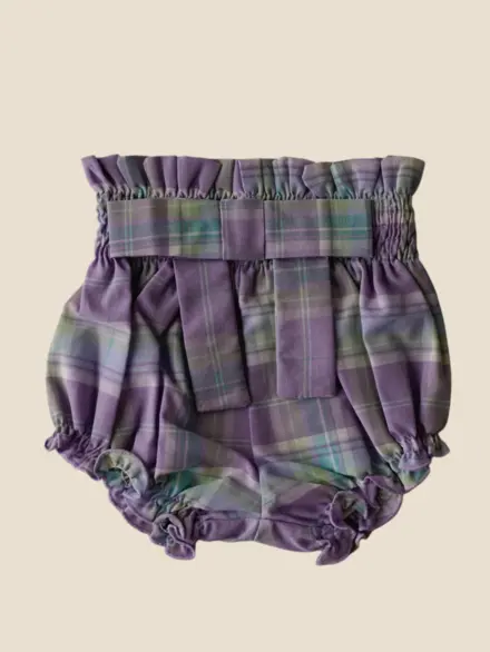 BLOOMER XADREZ LILÁS 1