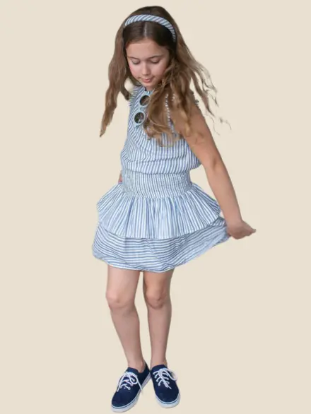 BATA MARIA LISTRAS AZUL 2
