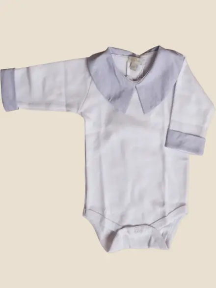 BODY MENINO MARINHEIRO MANGA LONGA BRANCO 1