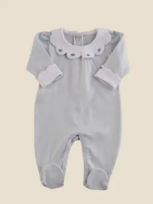 MACACÃO MENINA LONGO GOLA BORDADA