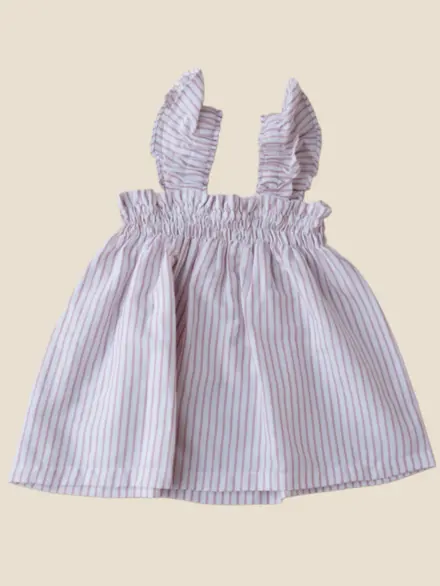 BATA INÊS LISTRAS ROSE E BRANCO 1