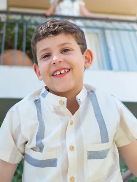 CAMISA AUGUSTO LISTRAS AZUL E BEGE 2
