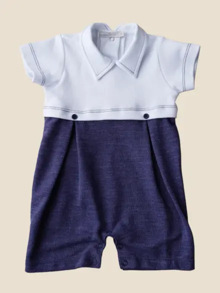 MACACÃO LORENZO BRANCO E JEANS 1
