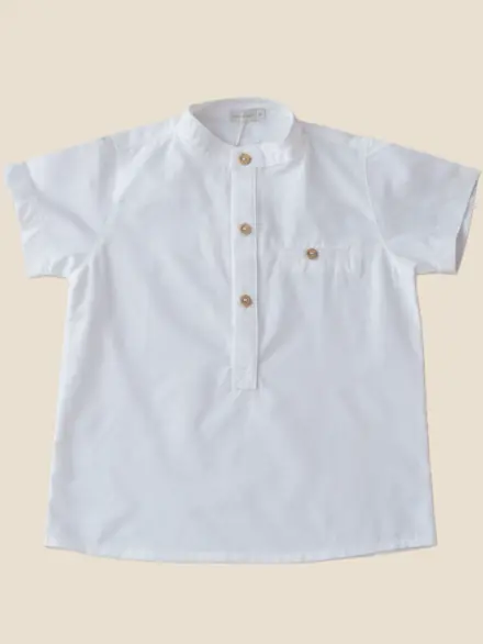 CAMISA GIUSEPPE MANGA CURTA BRANCO 1