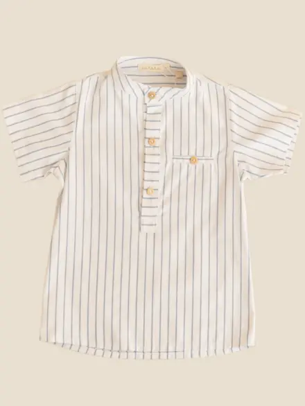 CAMISA GIUSEPPE MANGA CURTA OFF E VERDE 1