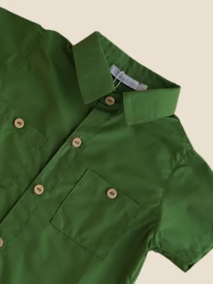 CAMISA PEDRO MANGA CURTA VERDE EUCALIPTO 2