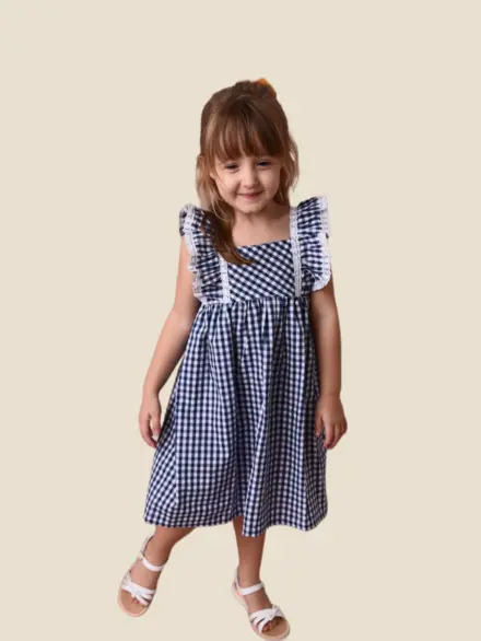VESTIDO NINA VICHY MARINHO 2