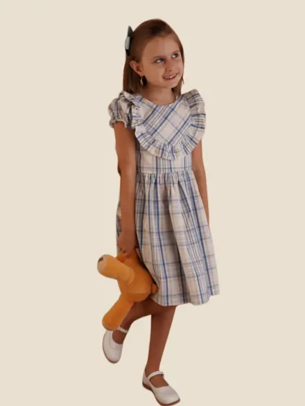VESTIDO MARGOT XADREZ AZUL 2