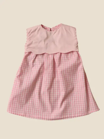 VESTIDO MILA VICHY ROSA 1