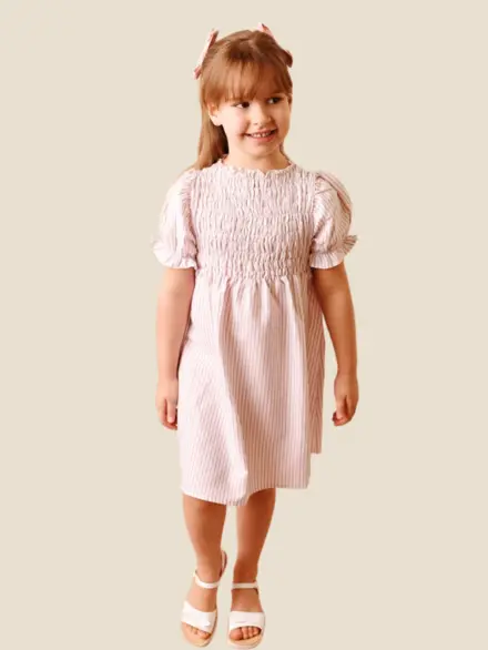 VESTIDO CHARLOTTE LISTRAS ROSA 2