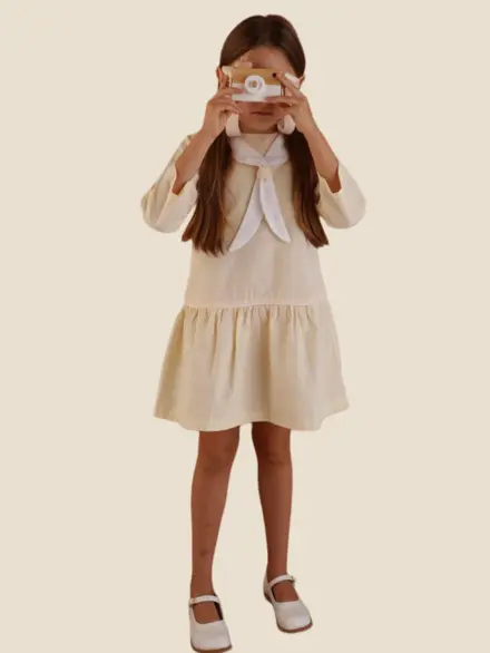 VESTIDO OLIVIA MANGA LONGA AMARELO 2
