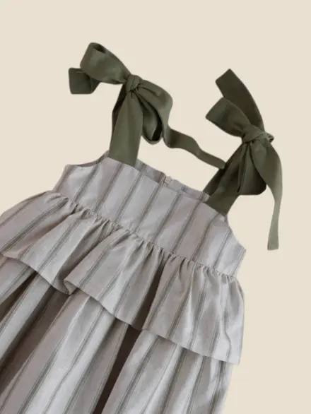 VESTIDO LINDA LISTRAS OFF E VERDE 2