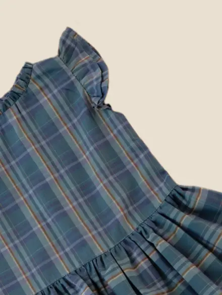 VESTIDO AMÁLIA XADREZ AZUL 2