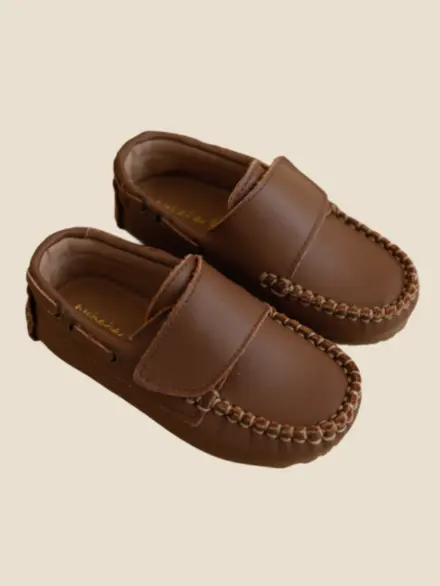 MOCASSIM MENINO VELCRO CHOCOLATE 1