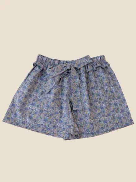 SHORTS JOANA FLORAL AZUL 1
