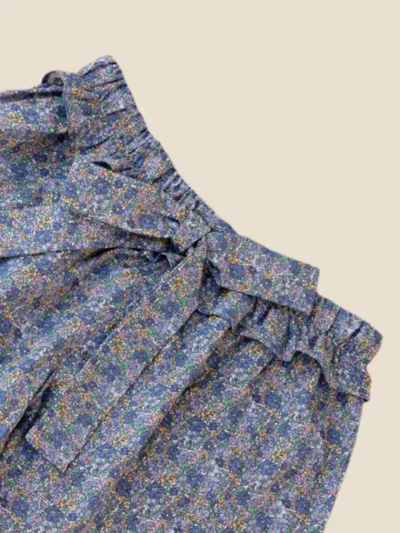 SHORTS JOANA FLORAL AZUL 2