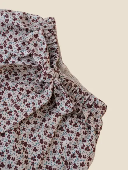 SHORTS JOANA FLORAL MARROM 2