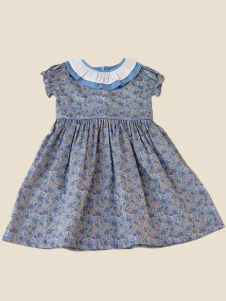 VESTIDO PÉROLA FLORAL AZUL 1