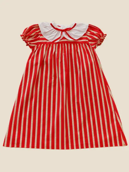 VESTIDO CLAIRE LISTRAS VERMELHAS 1