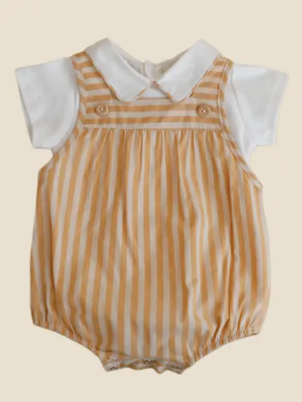 ROMPER RAFAEL LISTRAS AMARELA  1
