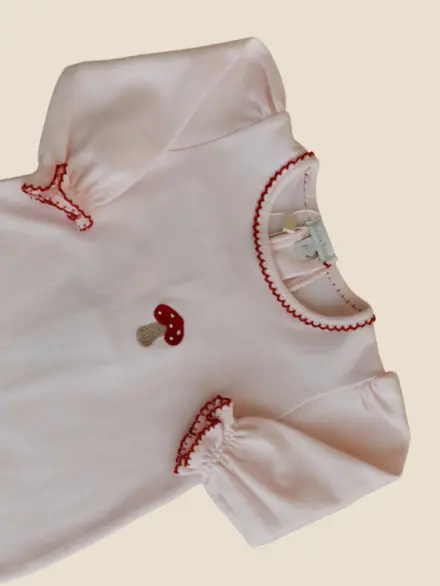 MACACÃO MENINA LONGO COGUMELO ROSA 2
