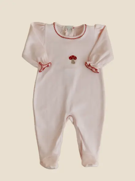 MACACÃO MENINA LONGO COGUMELO ROSA 1
