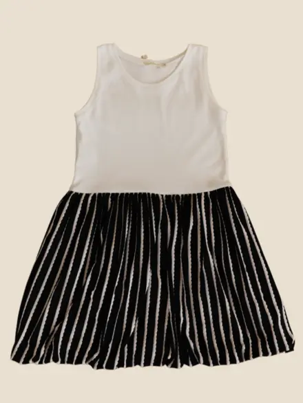VESTIDO ESTELLE BRANCO E BEGE 1
