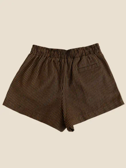 SHORTS VALERIE XADREZ MARROM 3