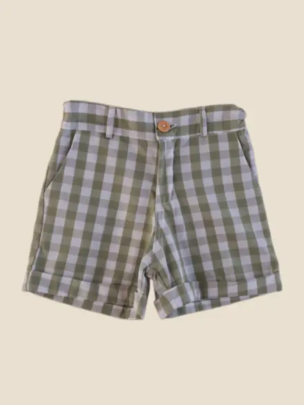 BERMUDA MATTEO VICHY VERDE 1