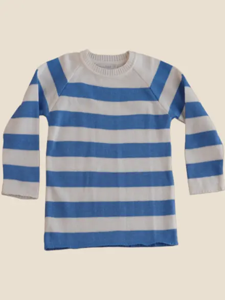 CASACO TRICOT LISTRAS VERMELHAS 1