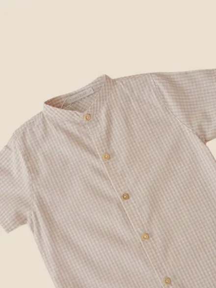 CAMISA ERIC XADREZ MARFIM 2