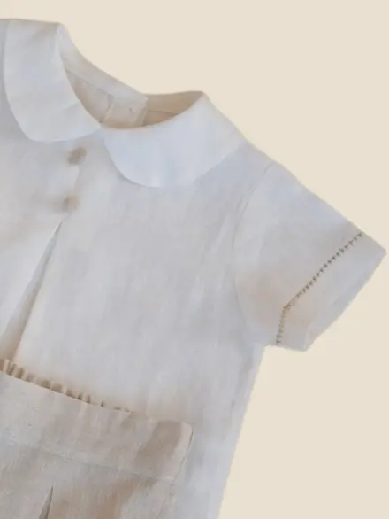 CONJUNTO MENINO BATIZADO BEGE 2