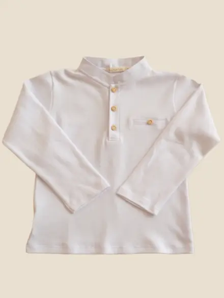 POLO GIUSEPPE MANGA LONGA BRANCO 1