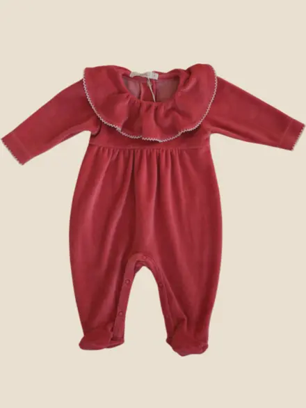MACACÃO MENINA LONGO PLUSH TERRACOTA 1