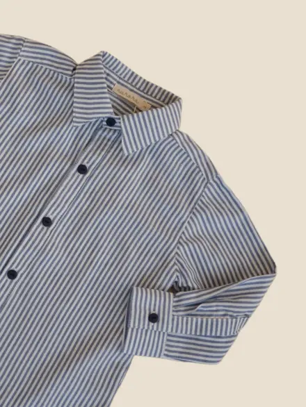 CAMISA JOSÉ MANGA LONGA LISTRAS ROSA 2