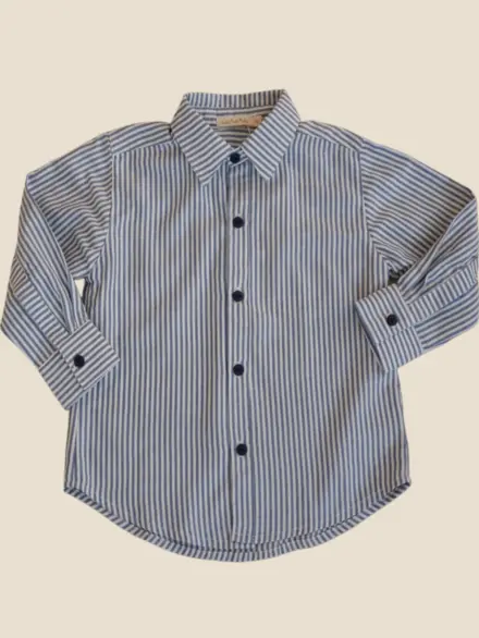 CAMISA JOSÉ MANGA LONGA LISTRAS ROSA 1