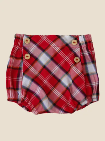 BLOOMER JOE XADREZ VERMELHO 1