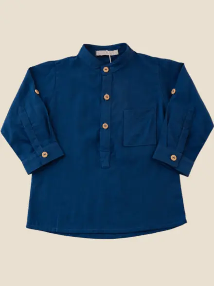 CAMISA IGOR MANGA LONGA AZUL 1